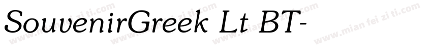SouvenirGreek Lt BT字体转换